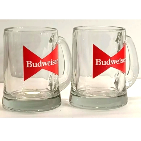 Vintage Budweiser Glass Beer Steins - Picture 2 of 7